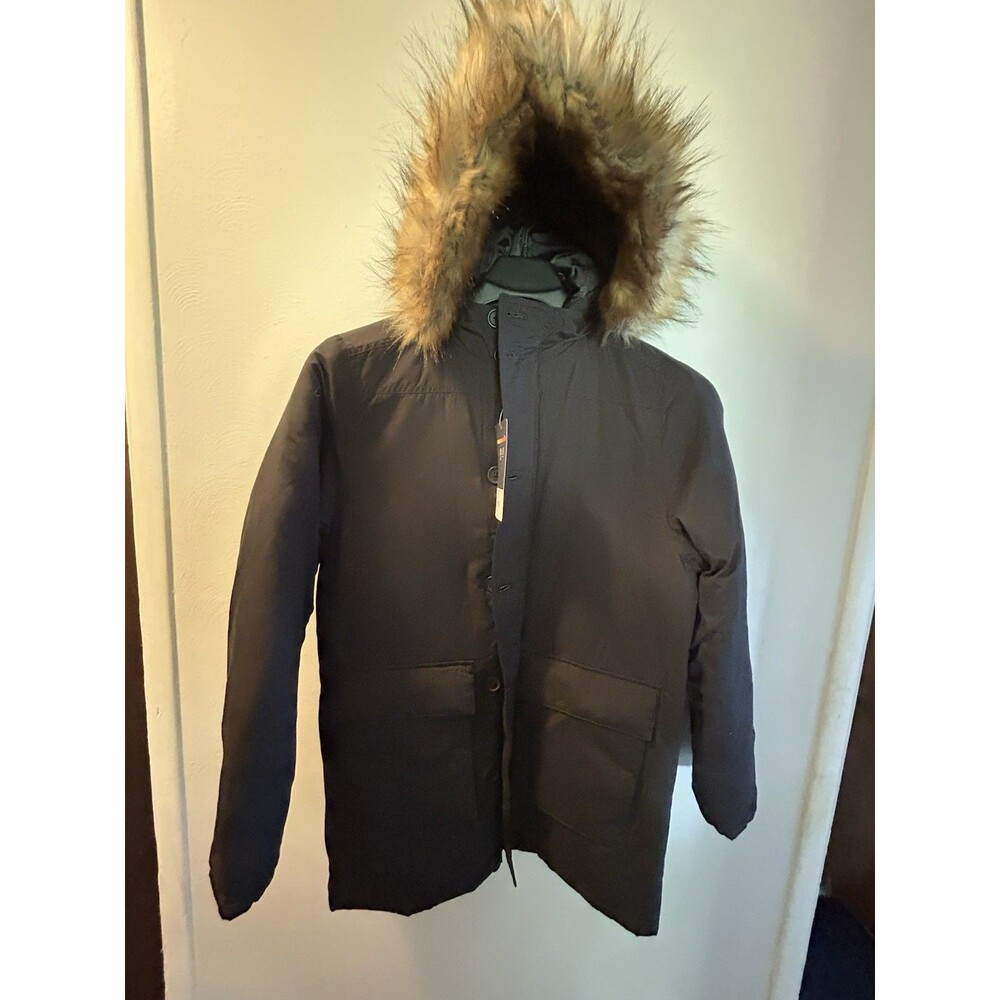 St. John’s Bay Women Winter Coat Water Resistant Size Small Furry Hood NWT